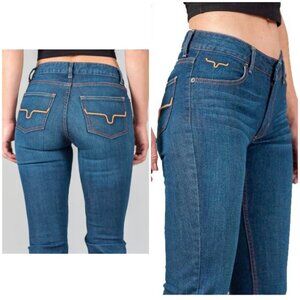 Kimes Ranch Bonnie Skinny Jeans Womens 0 Blue Western Made USA Cowgirl Cigarette